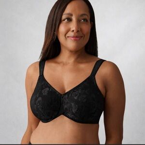 Wacoal Awareness Underwire Bra Black US 42H Full Coverage Style Number: 85567
